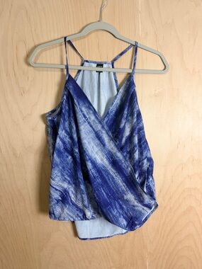 SHEIN Blue Tie-Dye Halter‎ Camisole